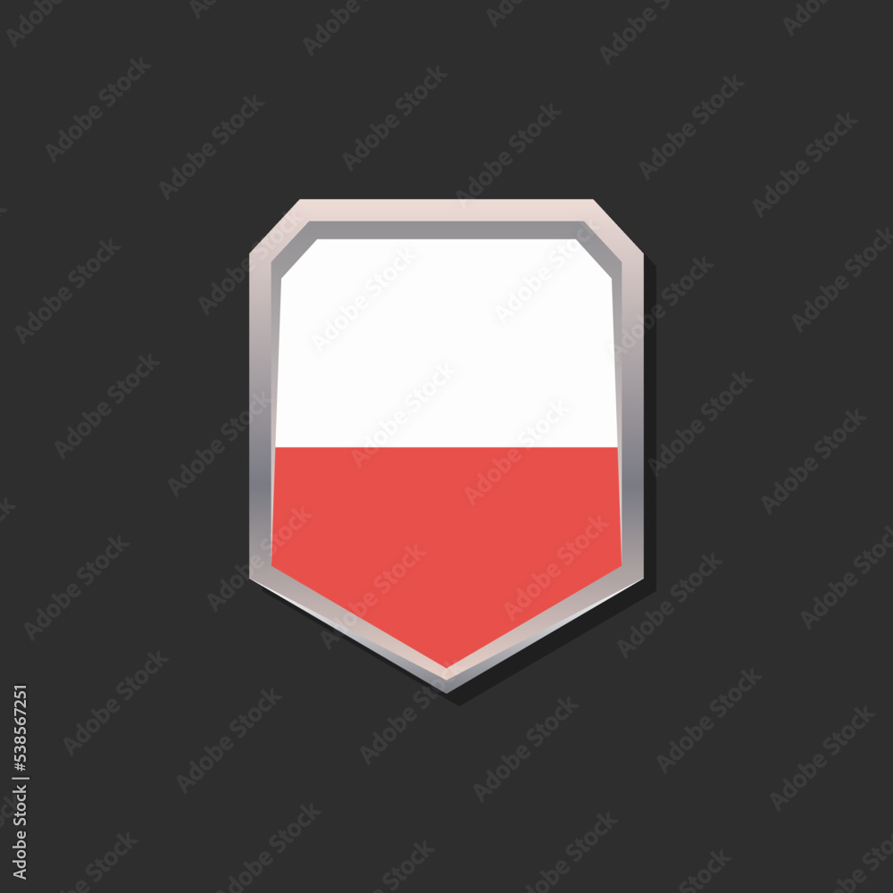 Illustration of Poland flag Template Illustration of Poland flag Template
