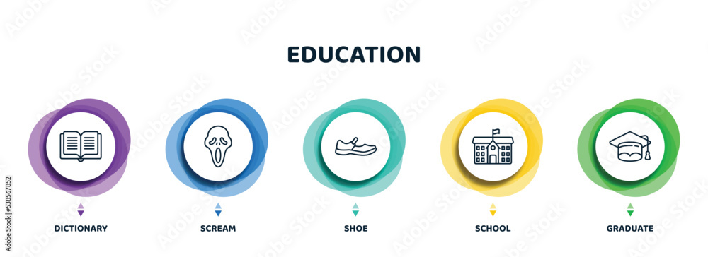 editable thin line icons with infographic template infographic for