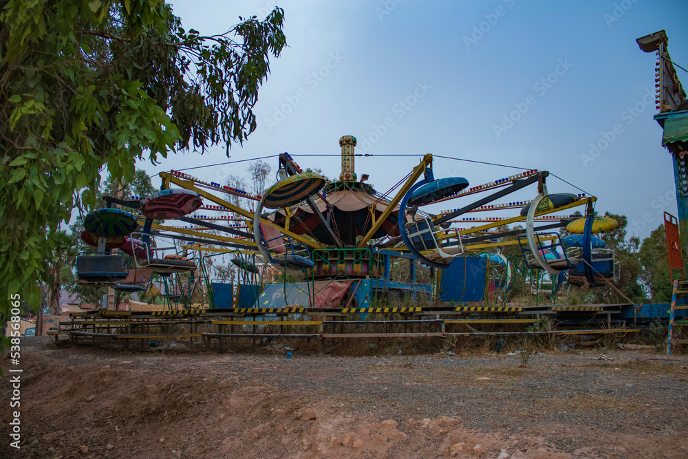 Fototapeta premium old abandoned carrousel