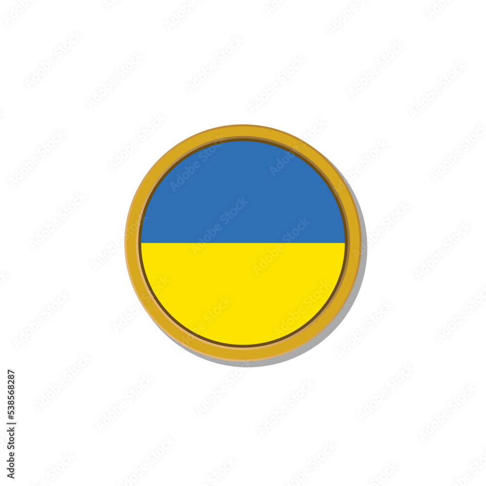 Illustration of Ukraine flag Template