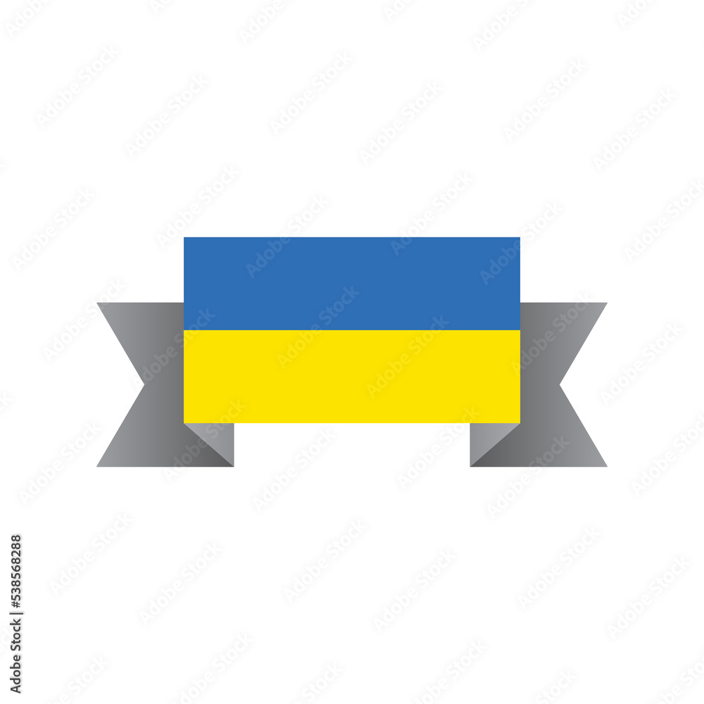 Obraz premium Illustration of Ukraine flag Template
