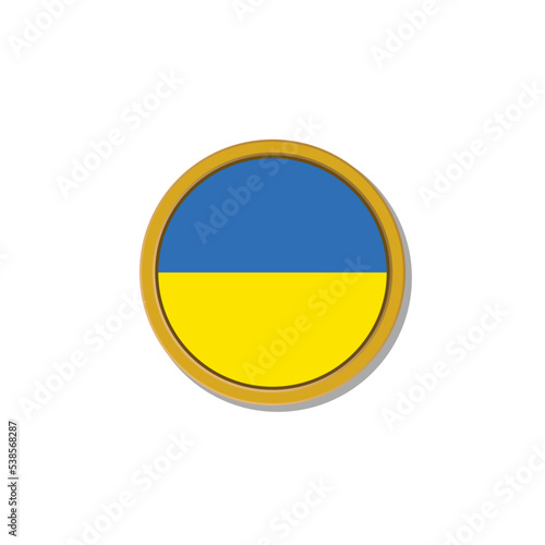 Illustration of Ukraine flag Template