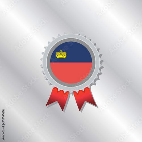 Illustration of Liechtenstein flag Template