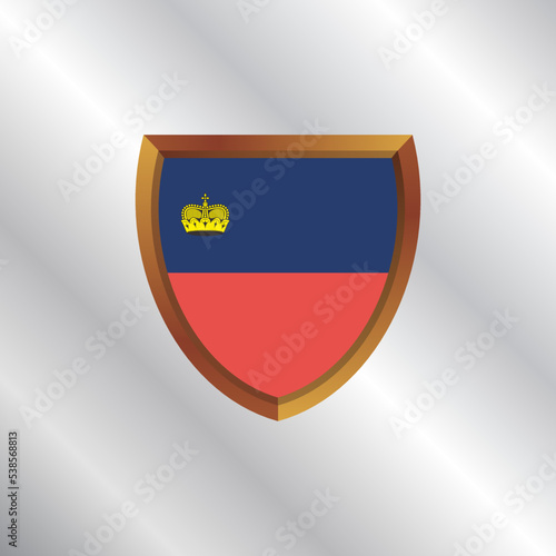 Illustration of Liechtenstein flag Template