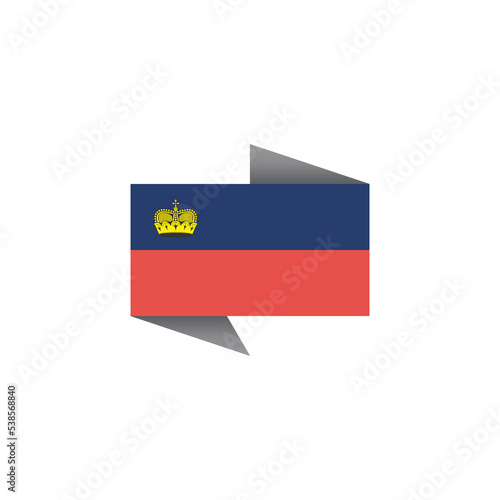 Illustration of Liechtenstein flag Template