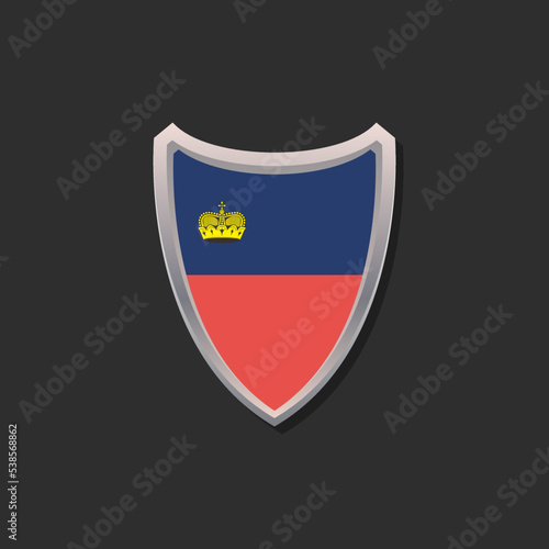 Illustration of Liechtenstein flag Template