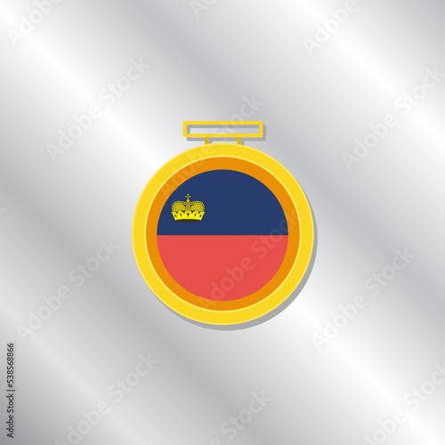 Illustration of Liechtenstein flag Template