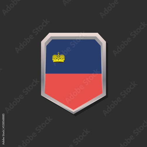 Illustration of Liechtenstein flag Template