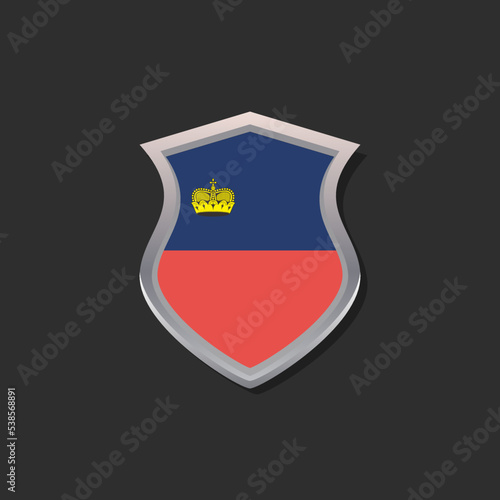 Illustration of Liechtenstein flag Template