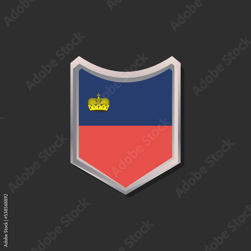 Illustration of Liechtenstein flag Template