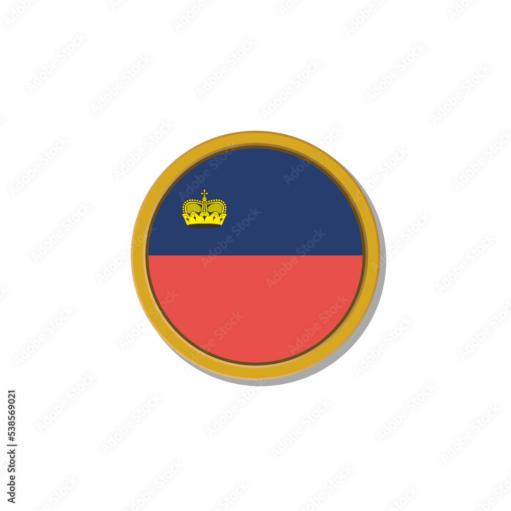 Illustration of Liechtenstein flag Template Illustration of Liechtenstein flag Template