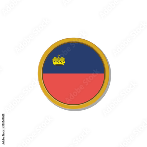Illustration of Liechtenstein flag Template