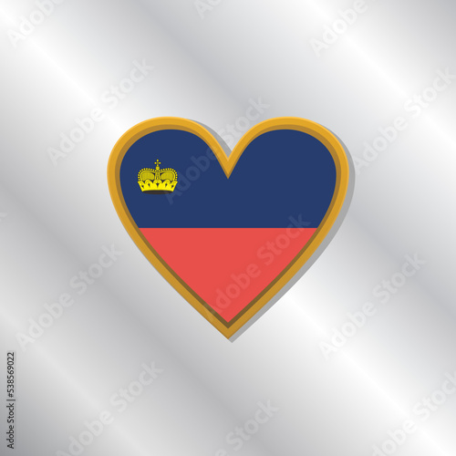 Illustration of Liechtenstein flag Template