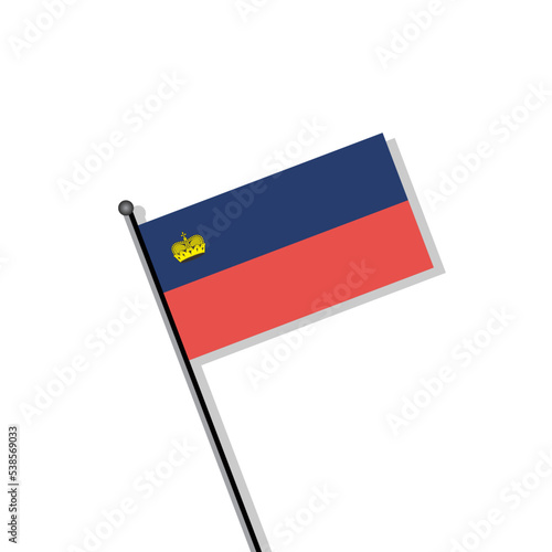 Illustration of Liechtenstein flag Template