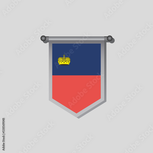 Illustration of Liechtenstein flag Template