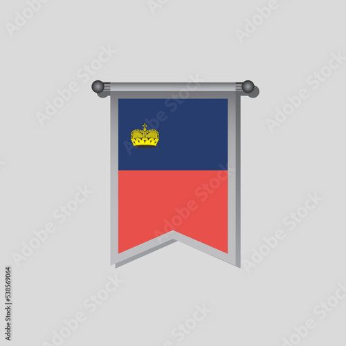 Illustration of Liechtenstein flag Template