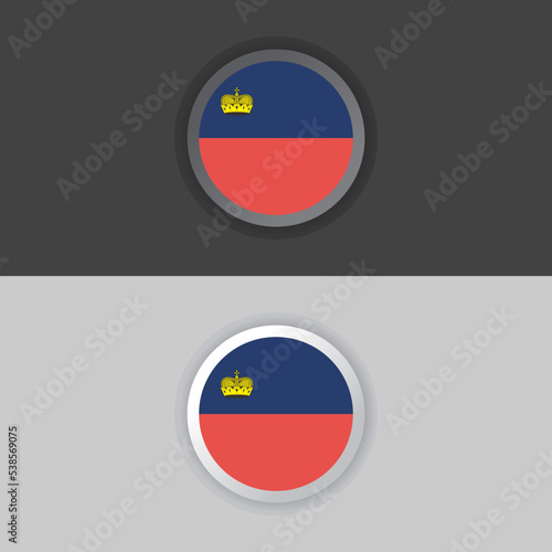 Illustration of Liechtenstein flag Template