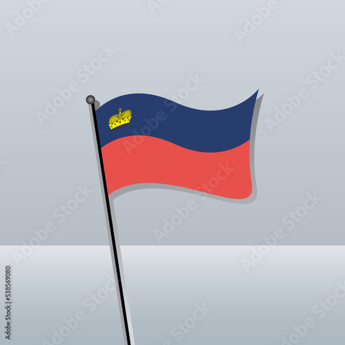 Illustration of Liechtenstein flag Template