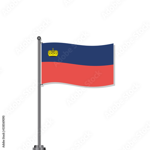 Illustration of Liechtenstein flag Template