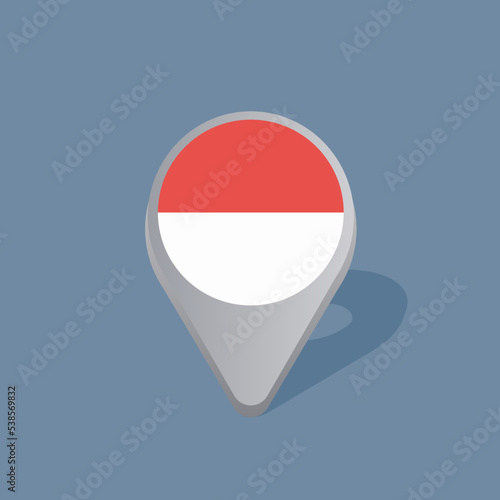 Free Download Illustration of Monaco flag Template - GFXLoad