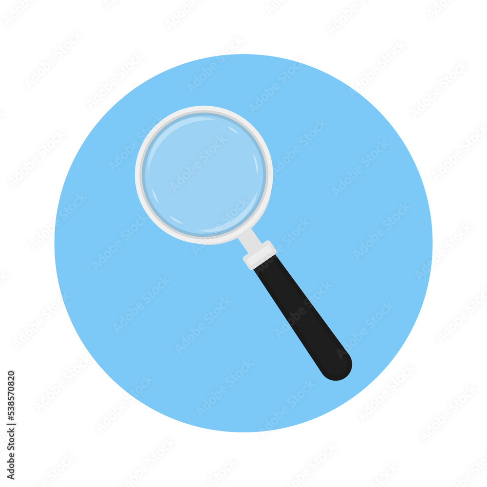Magnifying glass, search, research, study concept Magnifying glass, search, research, study concept