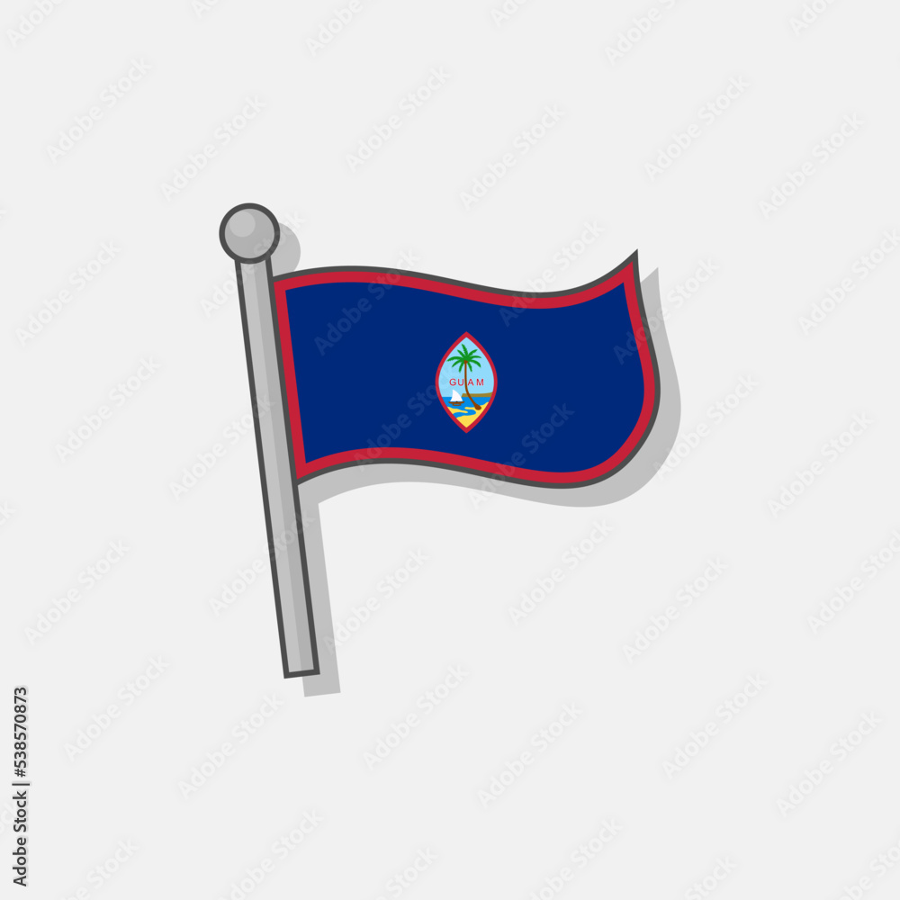 Illustration of Guam flag Template Illustration of Guam flag Template