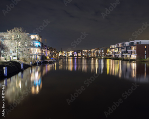 Fotobehang Emden bei Nacht