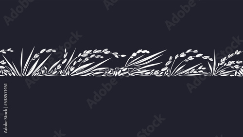 Rice plant Graphic vector print Vector grais bunch