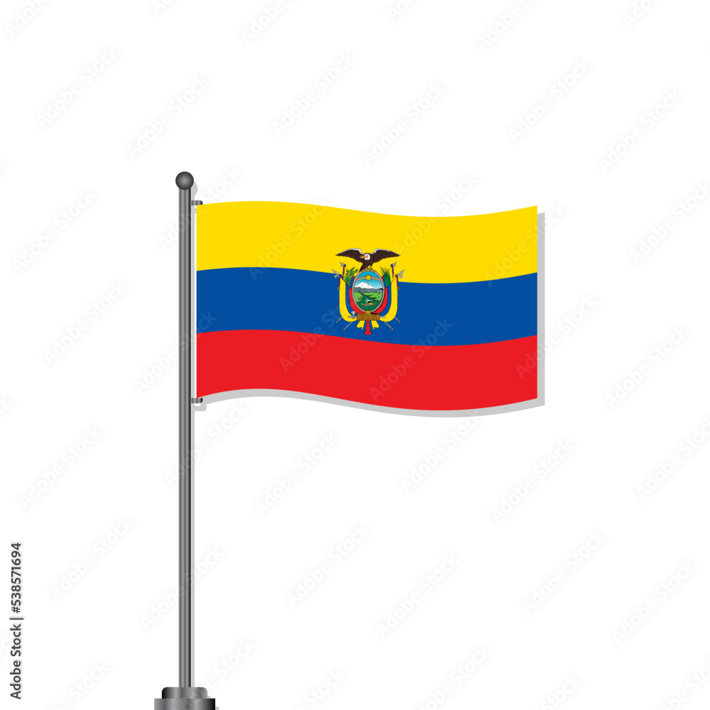 Illustration of Ecuador flag Template Illustration of Ecuador flag Template