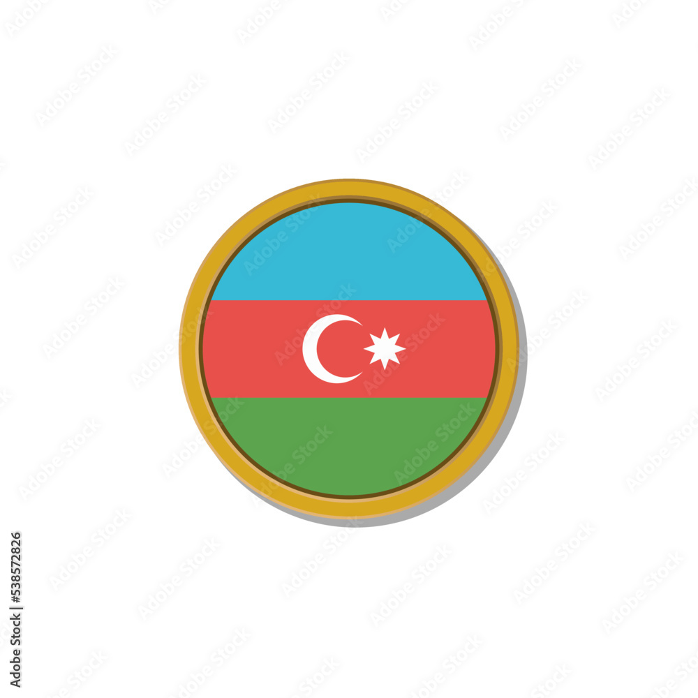 Illustration of Azerbaijan flag Template Illustration of Azerbaijan flag Template