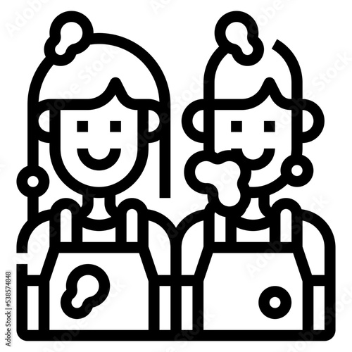 housekeeper outline icon