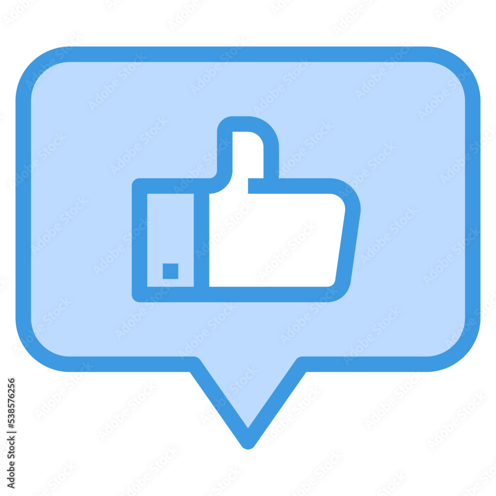 Thumb Up blue outline icon Thumb Up blue outline icon