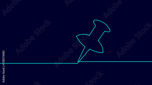 One line map point location business symbol. Continuous lineart icon delivery service map market. Shipping online shopping direction city address position pin vector illustration