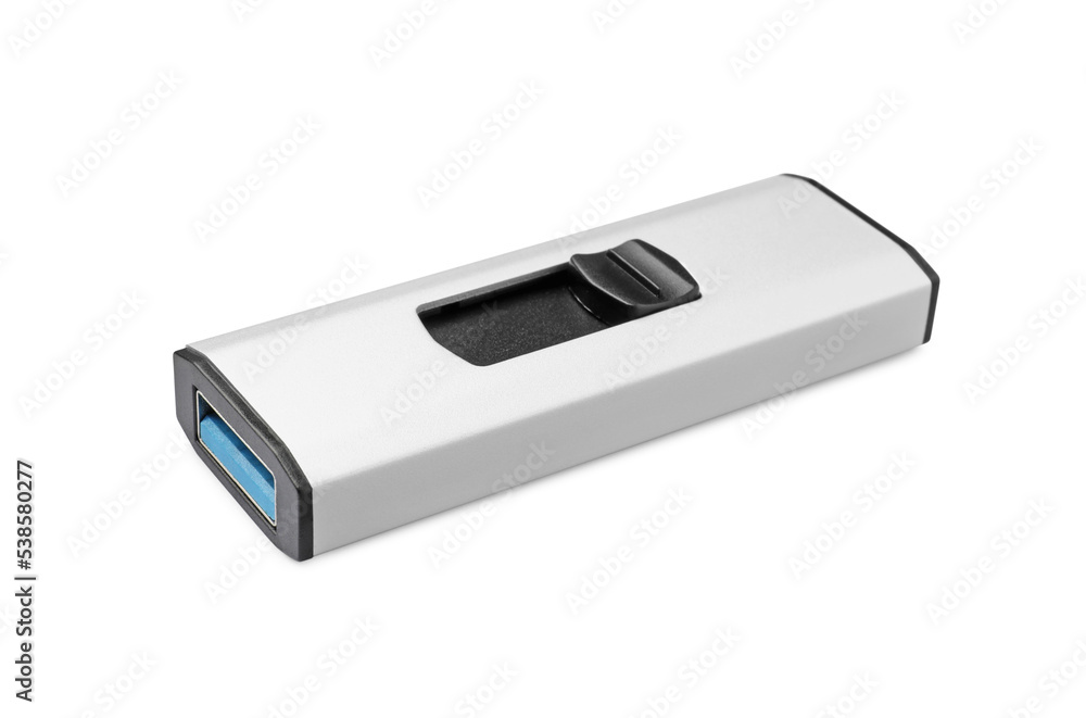 Modern usb flash drive isolated on white Modern usb flash drive isolated on white