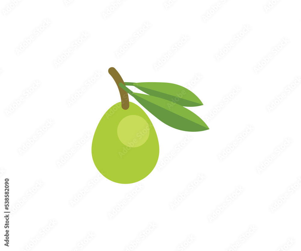 Olive vector isolated icon. Emoji illustration. Olive vector emoticon