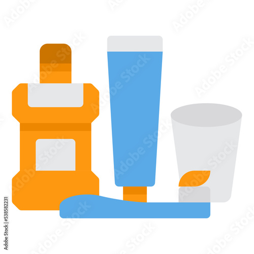 toiletries flat icon