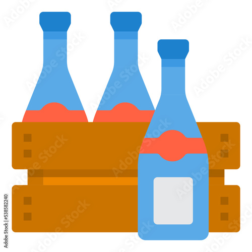 whisky flat icon