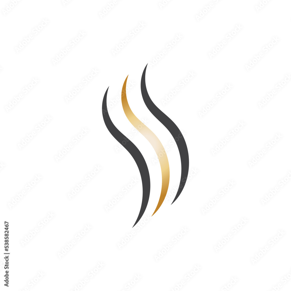 hair wave logo vector illustration design hair wave logo vector illustration design