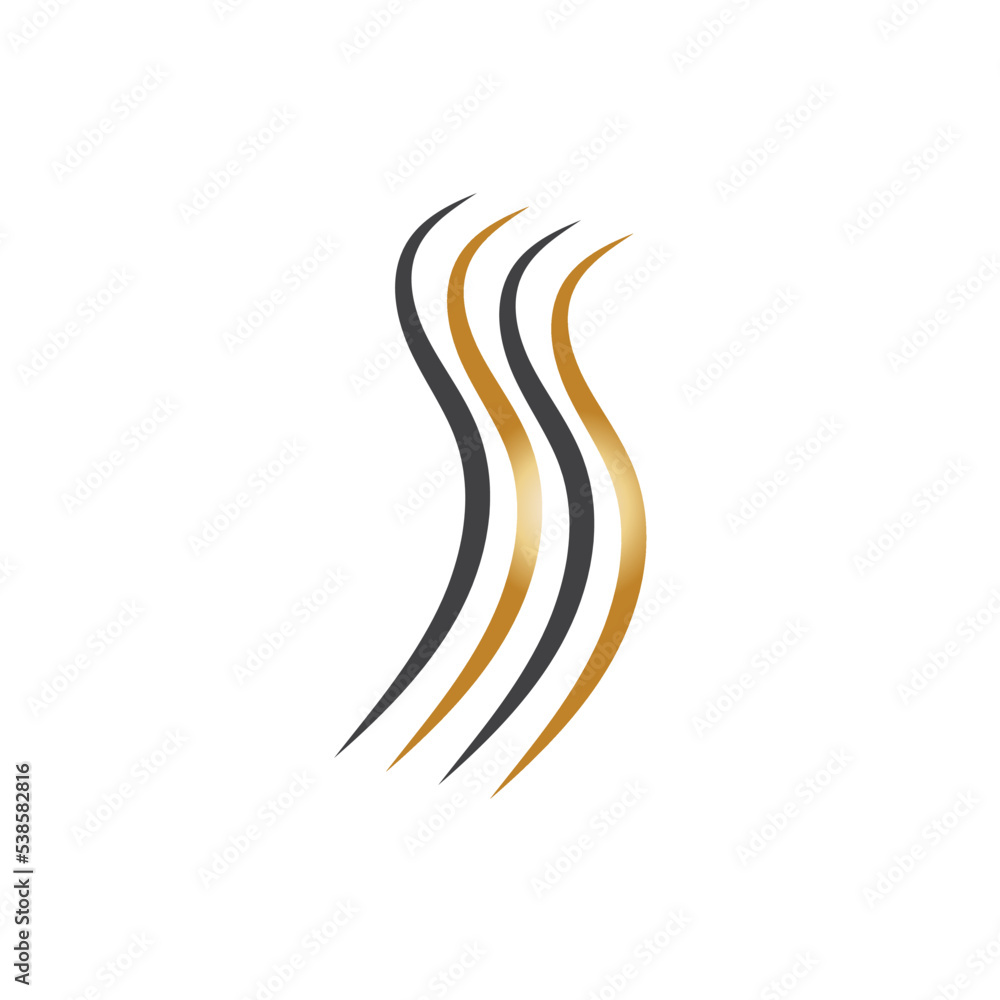 hair wave logo vector illustration design hair wave logo vector illustration design