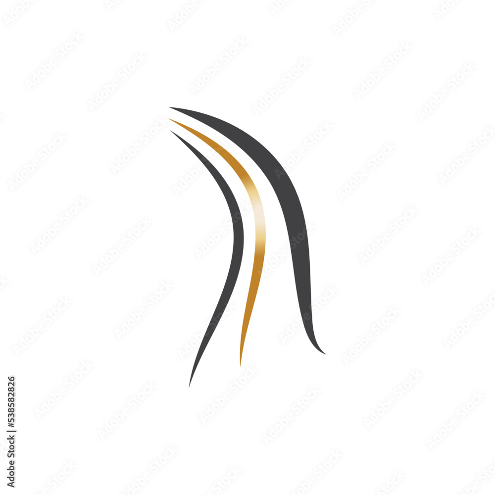 hair wave logo vector illustration design hair wave logo vector illustration design