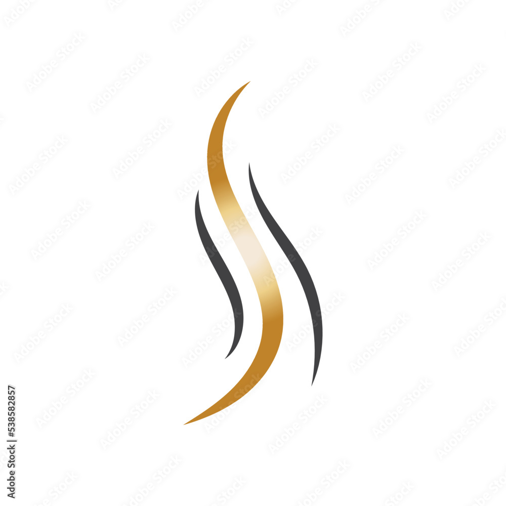 hair wave logo vector illustration design hair wave logo vector illustration design