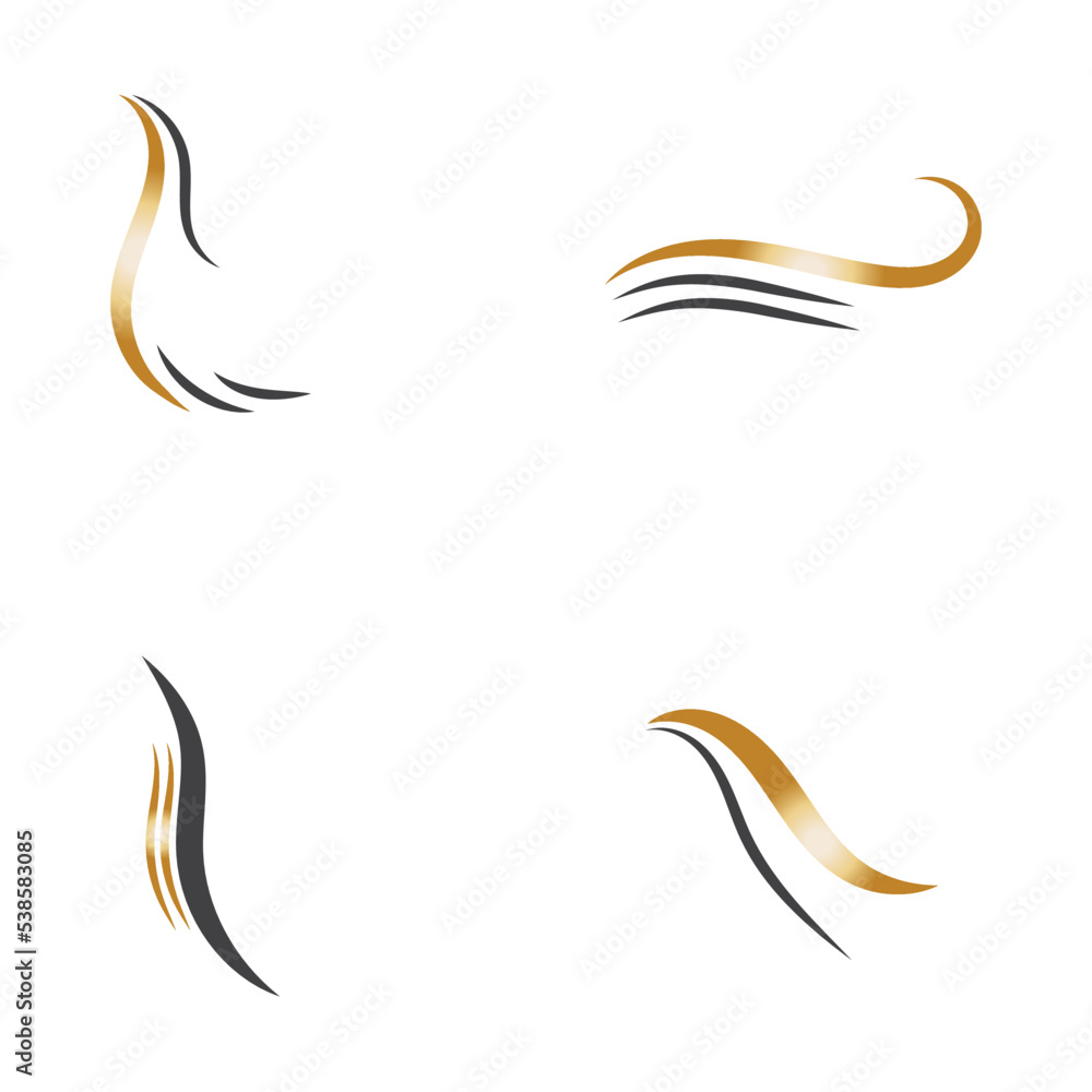 hair wave logo vector illustration design hair wave logo vector illustration design
