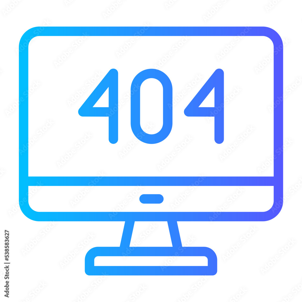 error 404 gradient icon