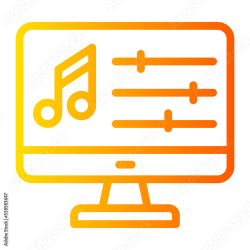 music gradient icon