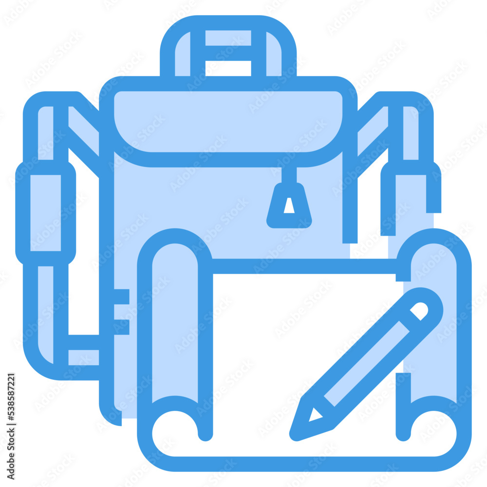 portfolio blue outline icon portfolio blue outline icon