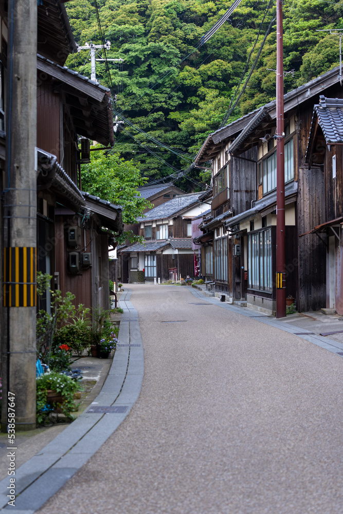 Street view at Ine Town in Kyoto, Japan.