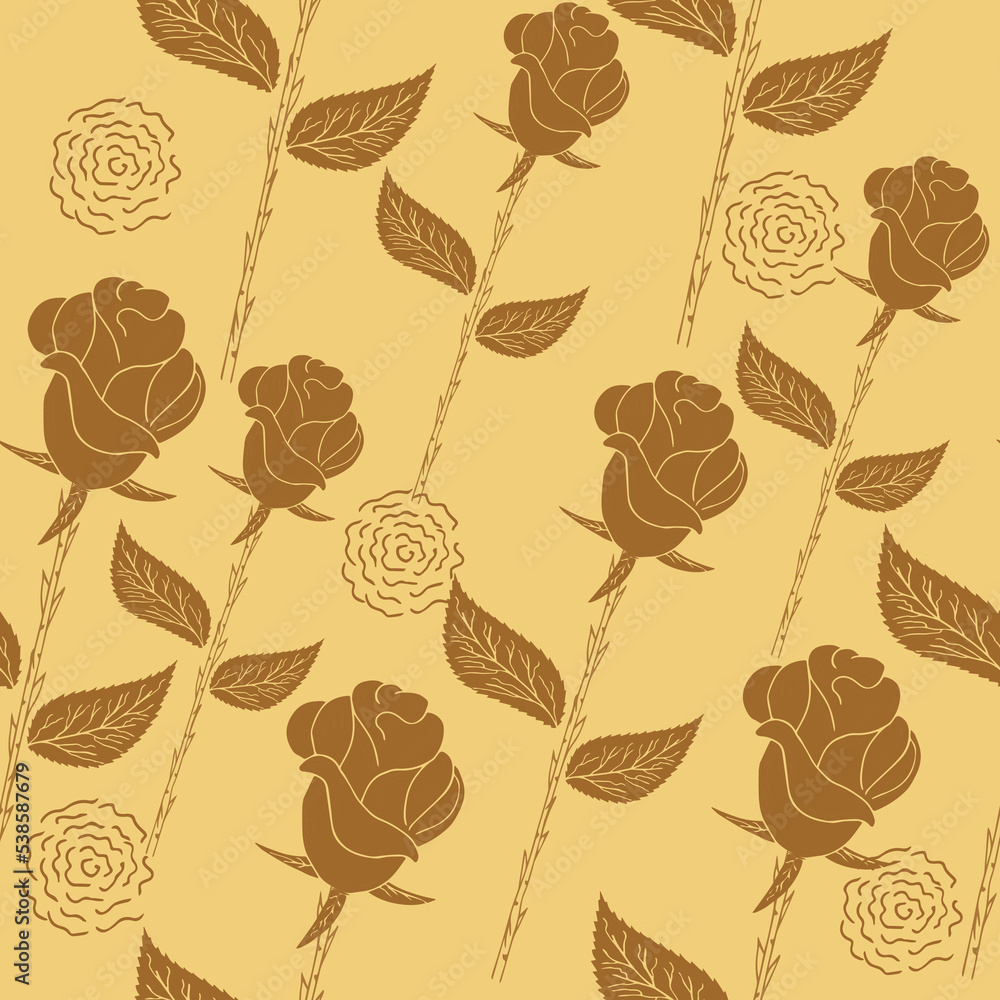 Roses seamless pattern. For printing and your decorations Roses seamless pattern. For printing and your decorations