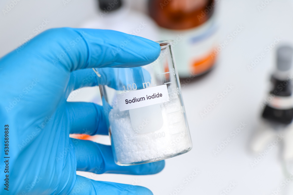 Sodium iodide in glass, chemical in the laboratory and industry Sodium iodide in glass, chemical in the laboratory and industry