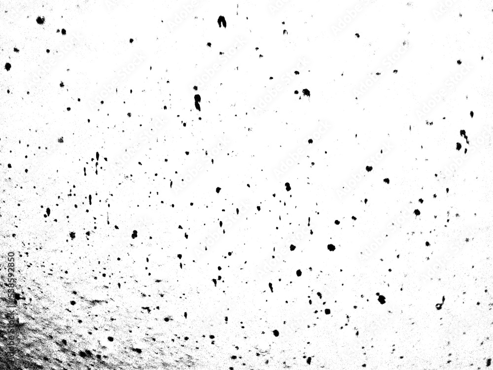 drops of paint on the wall. Cool fashion digital template of graphic futuristic illustration. Abstract grungy backdrop in dark grey tones. Colored stylish stone background in grey and white tones.