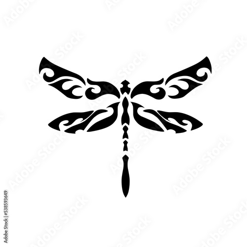 dragonfly illustration tribal art tattoo